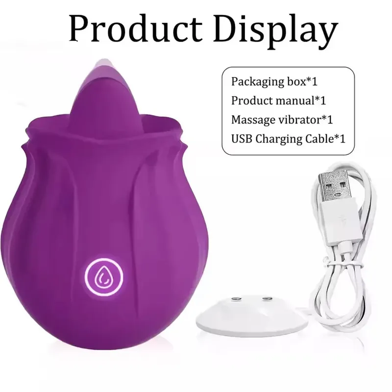 Powerful Tongue Licking Vibrator for Women G Spot Clitoris Nipple Stimulator Massager Masturbator Adult Sex Toys for Couples 18+