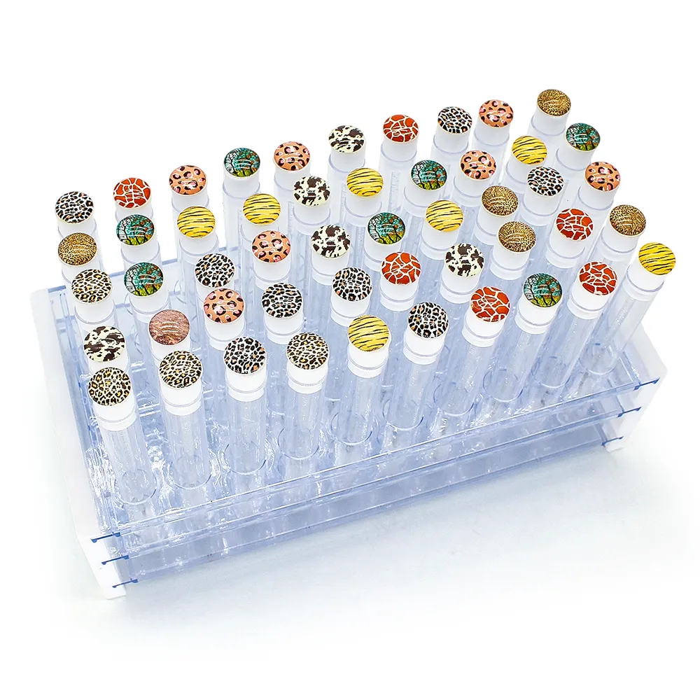 10/50pcs Leopard Style Reusable Makeup Brushes Tube Eyelashes Eyebrow Brush Replaceable Brushes Dust-proof Make Up Tools