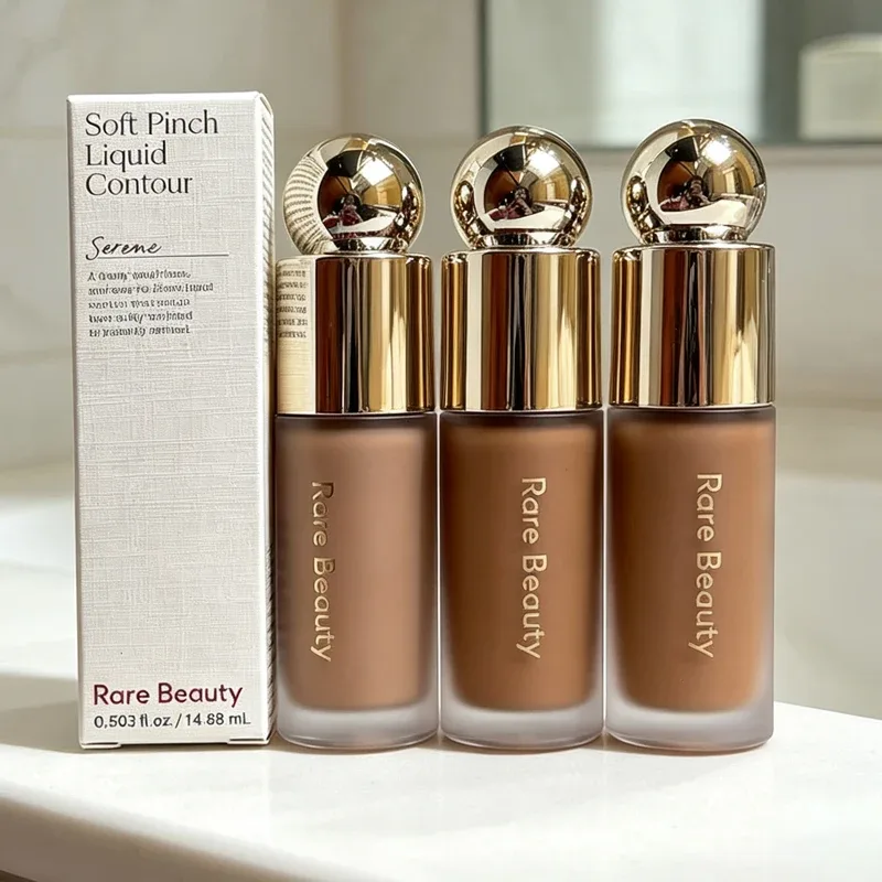 Marca de beleza rara quente 3d rosto contorno líquido blush natural bronze contornos vara olho nariz sombra destaque brilho espelho
