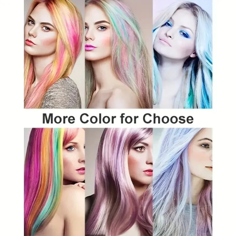 22Inch Synthetic Long Straight 6pcs Hair Extension Clip in Fashion Color Hair Rainbow for Women Daily Use — image 6