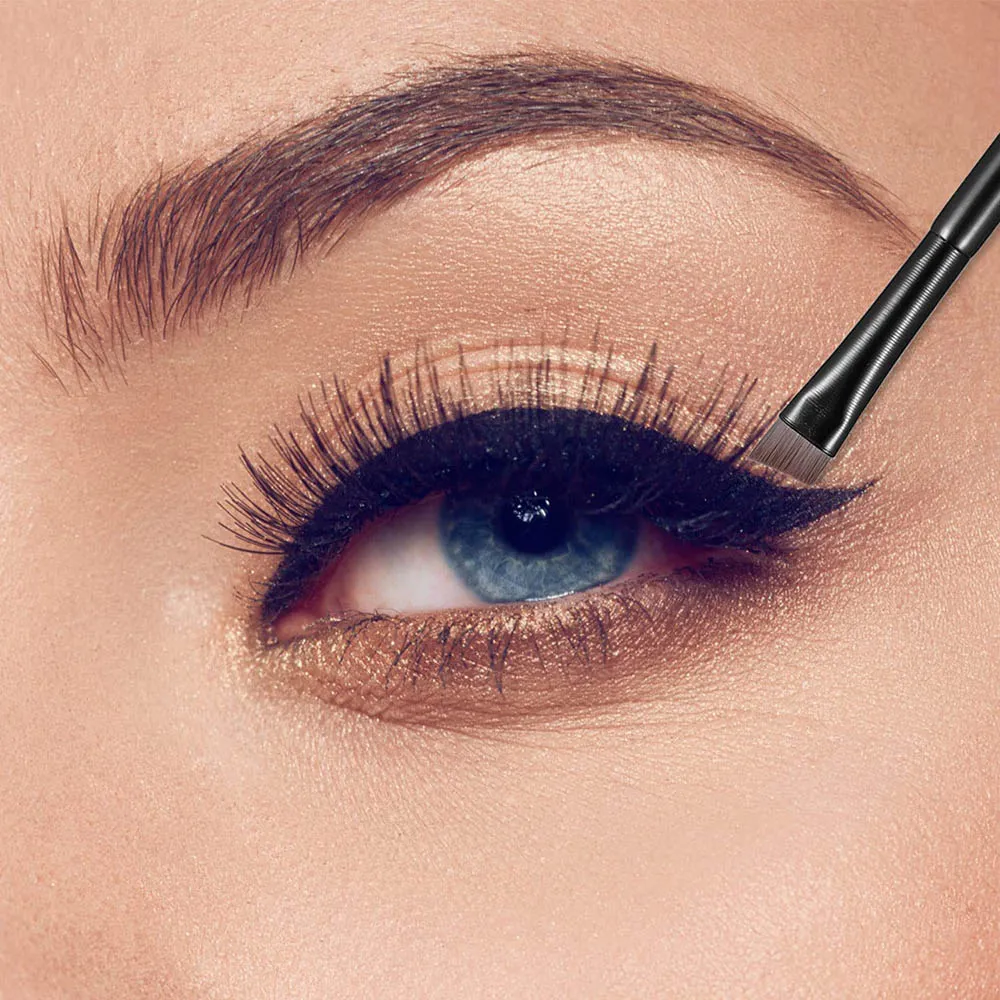 Szemöldök szemceruza ecset kis szögben dőlt penge bélés Szemöldökkontúr ecset Beauty Cosmetics eszköz Smink ecset készlet
