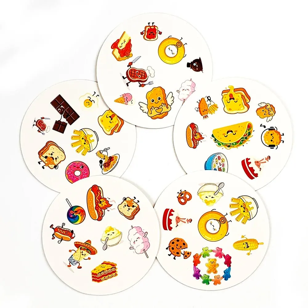 Metal Box Card Game Food Party Link Game Cards Family Interactive Matching Board Game Party Desktop Game Toy for Children Adults — image 5