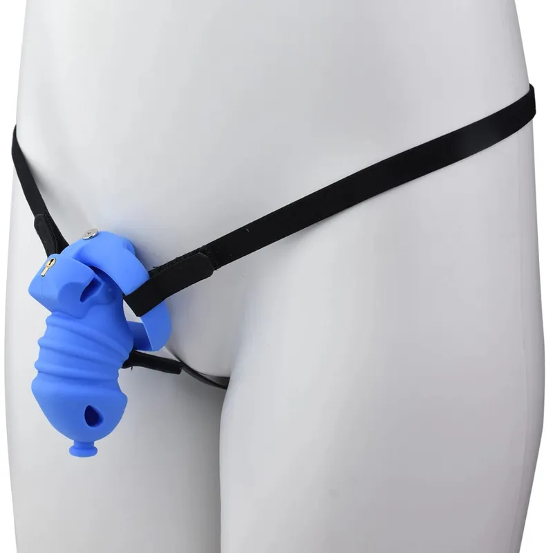 Silicone Penis Cage Male Dick Bondage Chastity Belt Dildo Lock For Cock Anti-Escape Sex Toys For Men Erotic Accessories