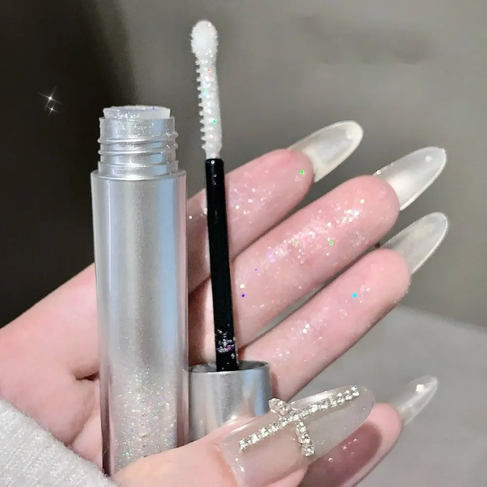 Silvery Shining Mascara Fine Glitter Highlight Lengthening Curling No Smudging Waterproof Natural 3D Sparkling Eye Makeup — image 5