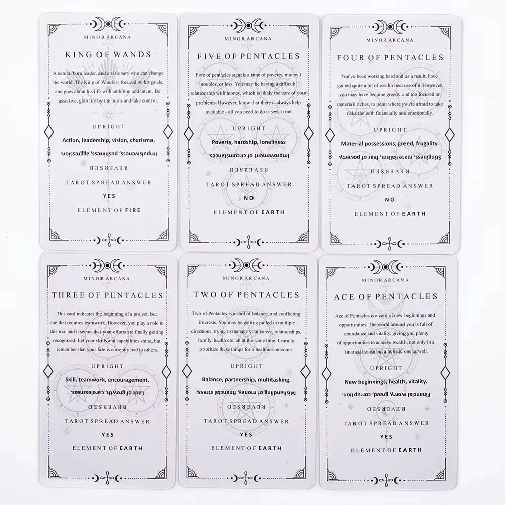 Tarot Learning Deck A 81 Card English Version 10.4*6 CM Mystical Fortune Telling Divination Board Playing Games for Beginners — image 4