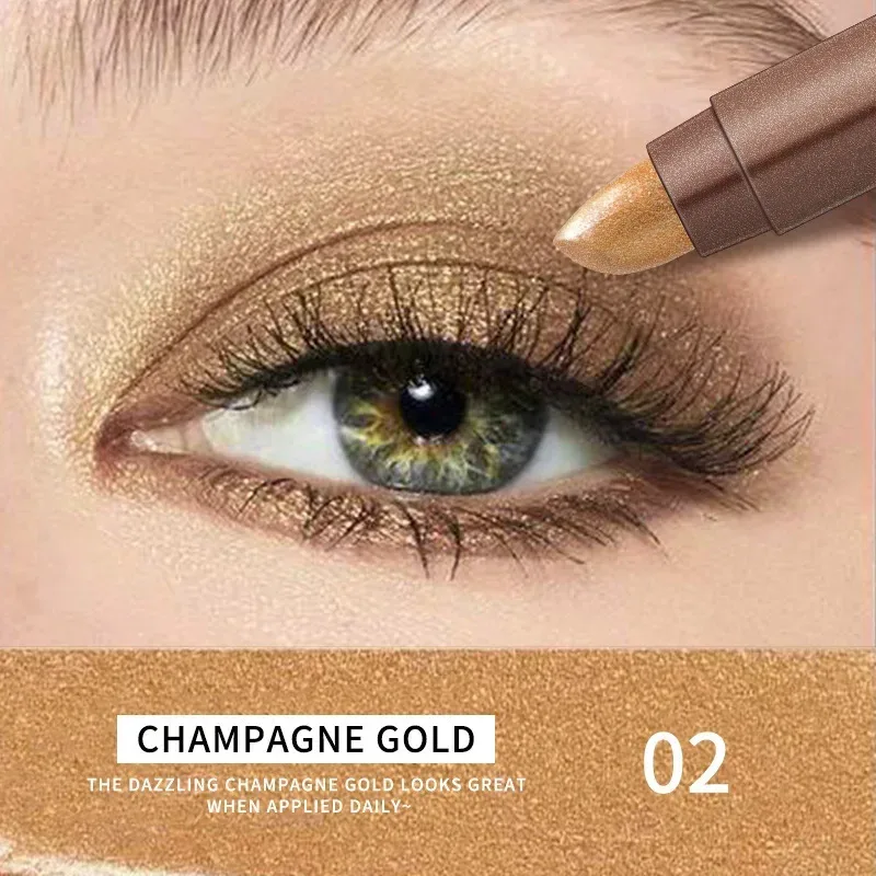 Double Head Waterproof Eyeshadow Sticks Long Lasting High Pigmented Shimmer Glitter Neutral Brown Eyeshadow Pencil Crayon Makeup — image 9