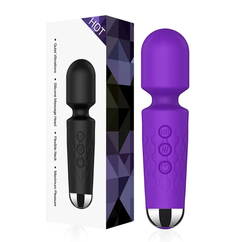 Magic-Wand Dildo Powerful AV Vibrator 20 Speeds for Women Nipple G Spot Clitoris Stimulator Female Masturbation Adult Sex Toys