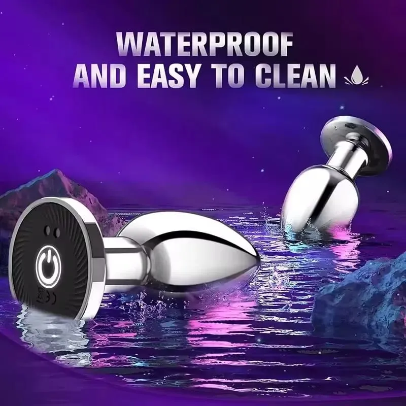 Vibrating Metal Remote Control Electric Anal Plug 10 Kinds Of Wireless Remote Control Vibration Mode Adult Sex Toys