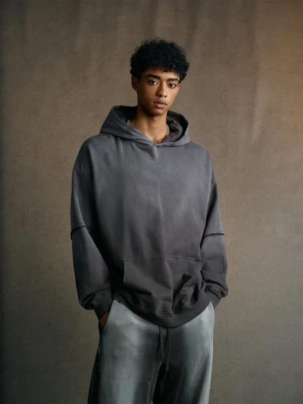 New Autumn Winter Men 400gsm Hoodies Streetwears High Street Heavy Weight Washed Cotton Sweatshirts Brand Tracksuit — image 17