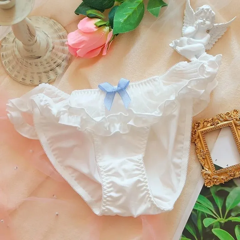 Ropa interior Lolita para niñas, conjunto de sujetador y bragas bonito, ropa interior íntima para dormir, Conjunto de Sujetador cómodo de encaje Kawaii dulce, lencería encantadora