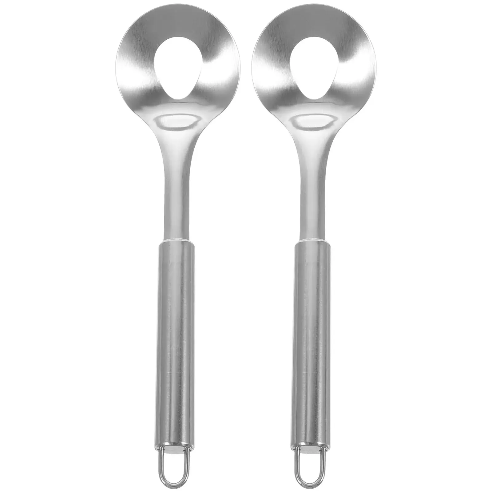 2 Pcs 304 Stainless Steel Meatball Spoons Round Handle Meatball Maker Spoon Home Kitchen Scoop Meatball Making Tools