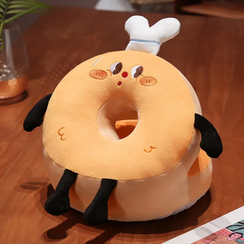 Hamburger Chips Plush Kawaii Sleeping Pillow Cartoon Cushion for Office Chair Waist Backrest Cushion Sofa Home Decor Kid Gifts