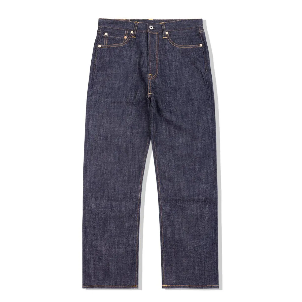 Red Tornado 55501 Raw Selvedge Jeans Loose Straight Leg Button Fly Denim Trousers for Men — image 5