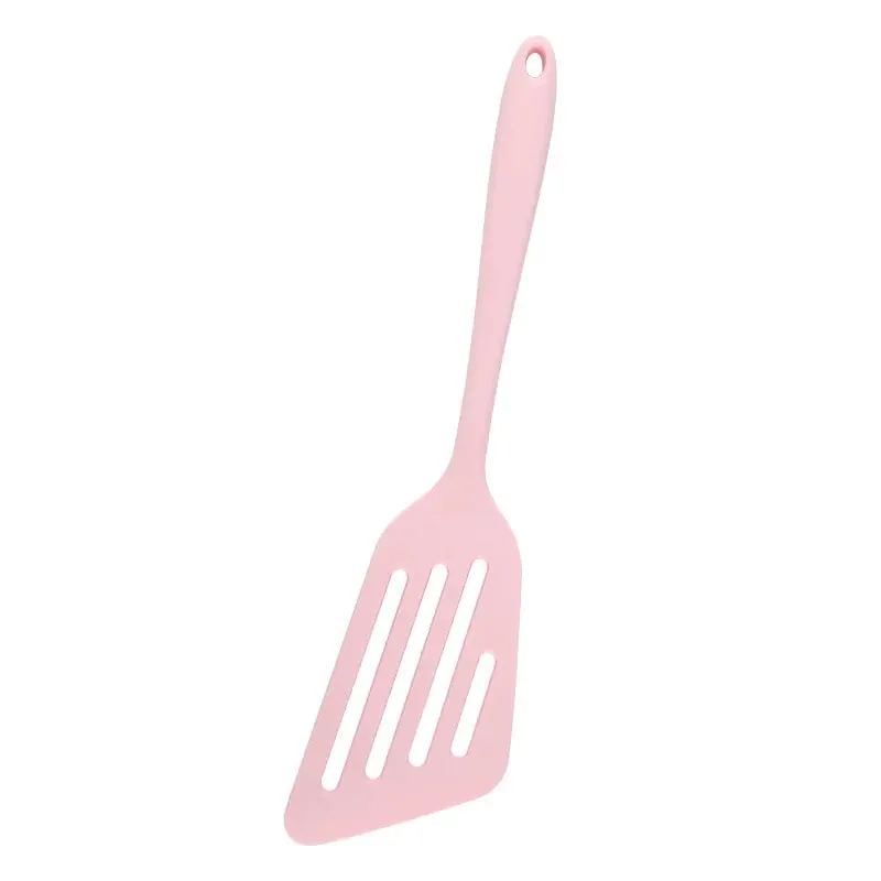 1PCS Kitchen Non-Stick Silicone Spatula Fried Fish and Egg Cooking Leak-Resistant Spatula High Temperature Silicone Kitchenware