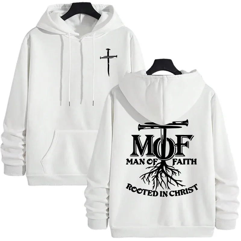 2025 Hot Sale Men's Hoodie Man of Faith Jesus Print Hooded Sweatshirts Autumn Winter Daily Casual Sporty Fashion Hoody Outerwear — image 20