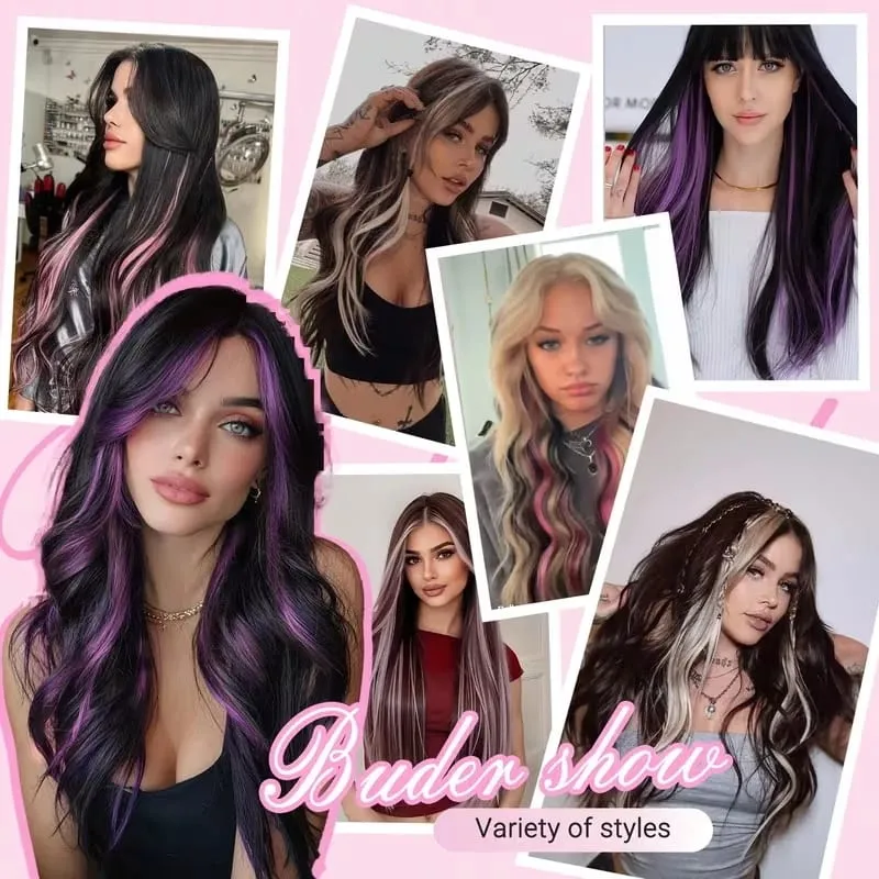 24Inch Synthetic 10pcs Long Straight Clip‑in Hair Extension Easy Install Hairpiece for Women Daily Party Hairstyle Accessory