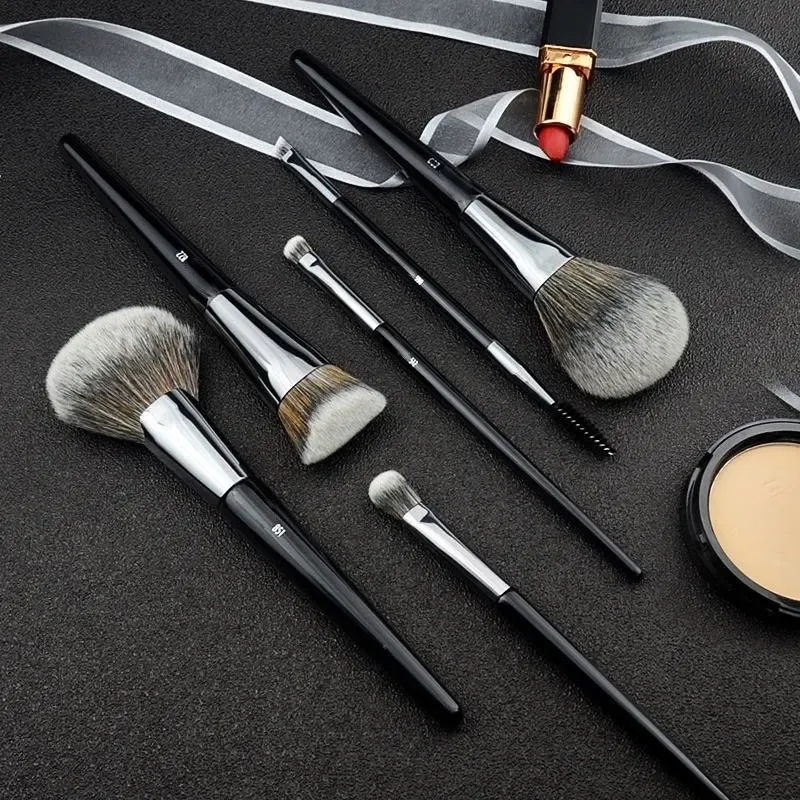 1ks #854 Angled Foundation Make-up štětce Base Make-up štětce sklon Liquid Black kosmetické nástroje kosmetické nástroje pera na make-up