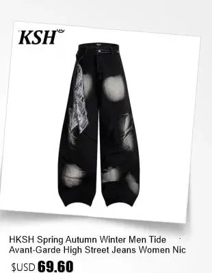 Spring Autumn New Men Tide Chic Ins Vintage Selvedge Narrow Red Edge Raw Denim Pants Straight Wide Leg A-Line Jeans HK19262 — image 10