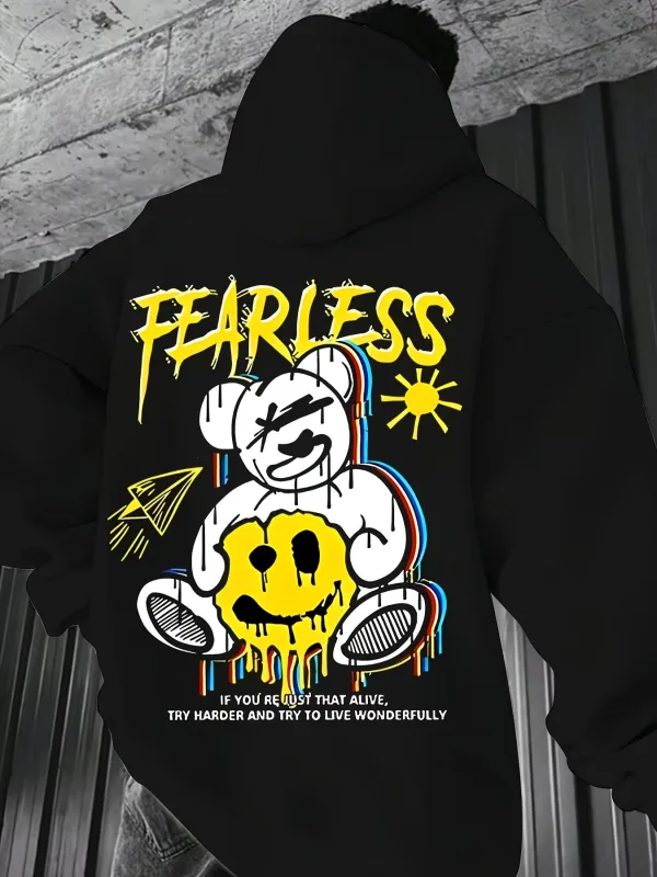 Weird Face Graphic Printing Autumn and Winter Pure Cotton Men's and Women's Hoodies Outdoor Street Sports Training Brand Trendy — image 3