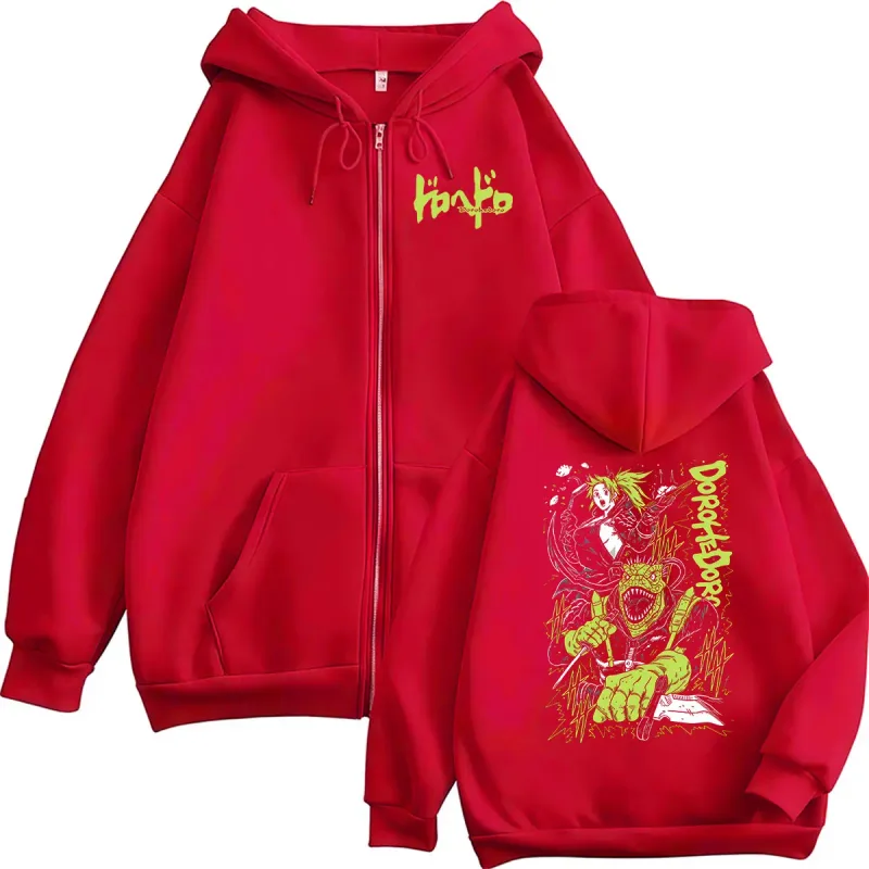 Anime Dorohedoro Kaiman Zipper Hoodie Men Women Casual Fashion Pullover Sweatshirt Vintage Long Sleeve Jacket Hoodies Streetwear — image 4