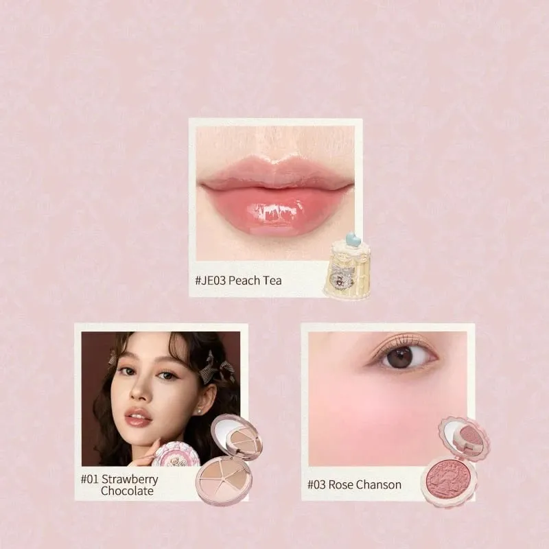 Flowerknows Makeup Presentset Little Angel Bunny Garden Shell Smycken Lip Glaze Blusher Flower Know SWEETIE BEAR Blush Concealer — image 27