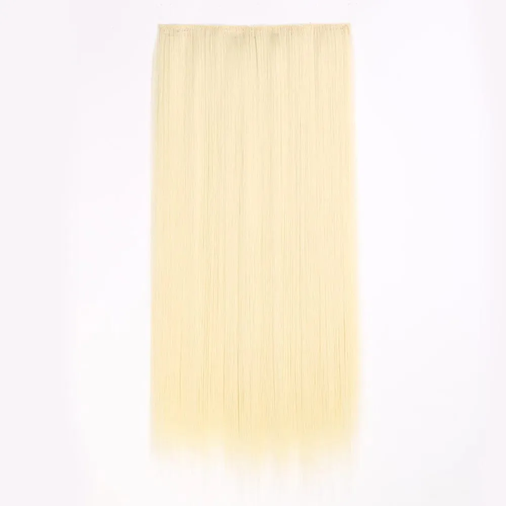 Synthetische natürliche synthetische Haarverlängerungen, 5 Clip-in-künstliche gefälschte Ombre-Blond-Braun-Schwarz-Rosa-gerade falsche Haarteile — image 41