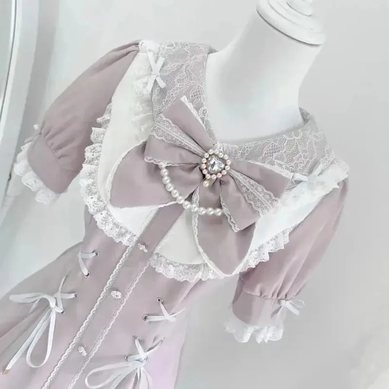 Japanese Style Lolita 2 Piece Set Y2k Mini Skirt Woman Harajuku Sweet Kawaii Print Dress Tops Korean Fashion Elegant Dress — image 22