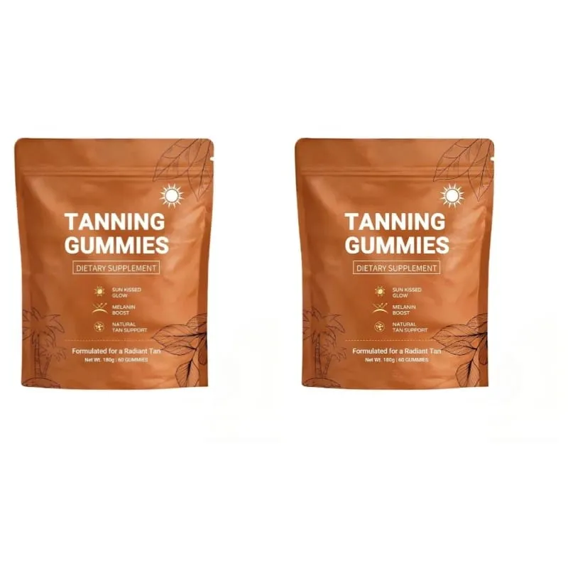 Tanning Gummies til kvinder Solfri Bronzing Glow Support Vegansk Sukkerfri Ikke-GMO Astaxanthin & Lycopen 60 Antal — image 11