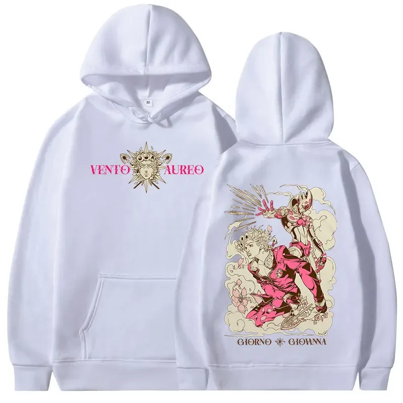 Anime Jojo Bizarre Adventure Hoodies Giorno Giovanna Manga Graphic Sweatshirts Men Women Clothing Long Sleeves Fleece Pullovers — image 5