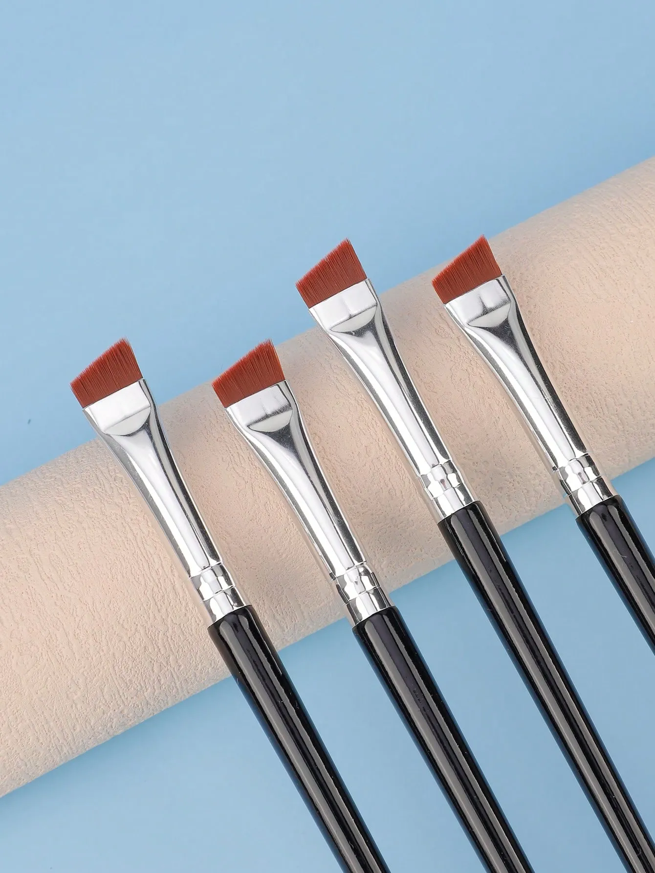10 Pieces Angled Eyebrow Brushes Eyebrow Tint Brush Flat Tapered Eyebrow Concealer Brush Eye Makeup Brushes