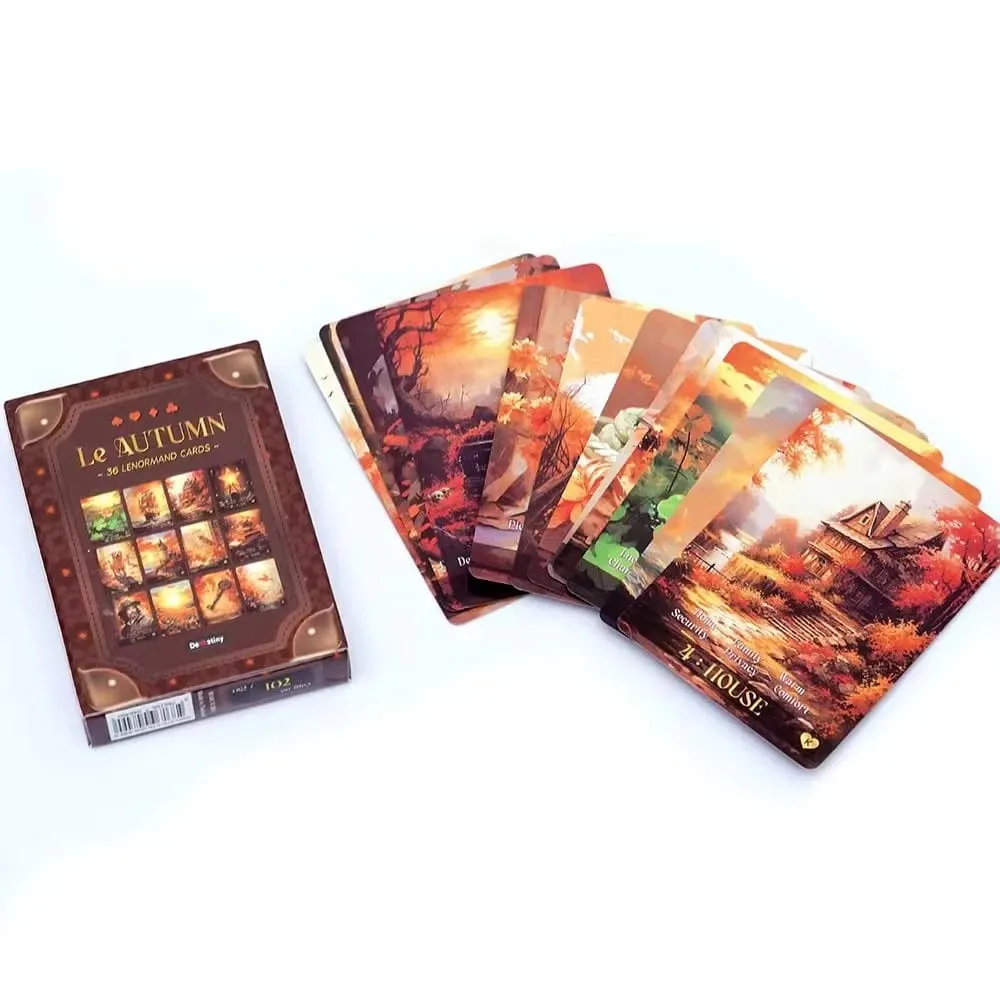 Nový Le Autumn Tarot 36 karet Lenormand Balíček deskové hry Tarotové karty Zábavné Jemné párty potřeby pro rodinnou párty dárek