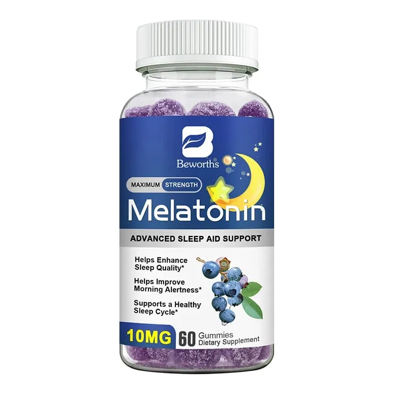 B BEWORTHS Việt Quất Melatonin 10mg Gummies Ngủ Sáng Tạo Thuốc Ngủ Melatonin cho Giấc Ngủ Thư Giãn Cho Người Lớn