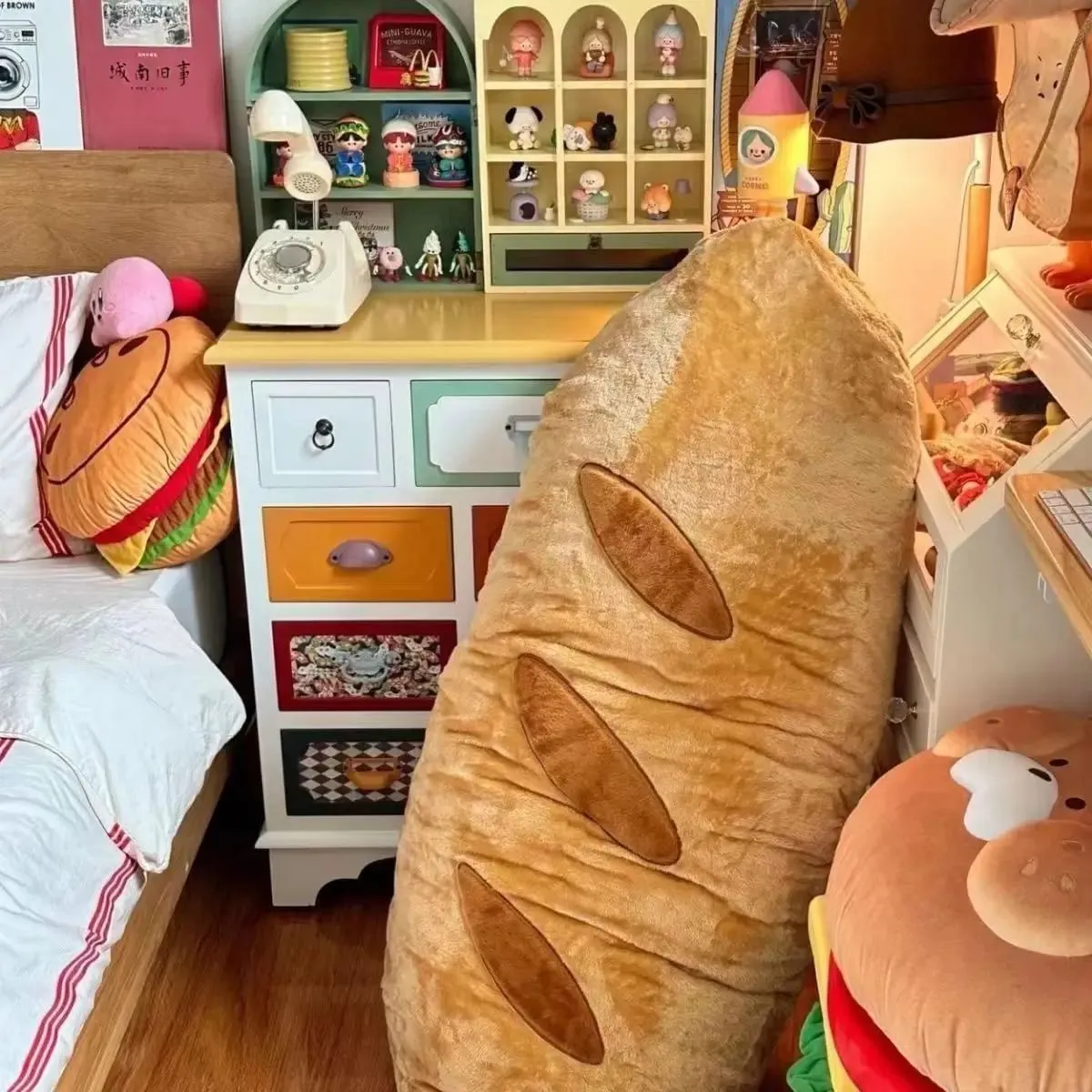 Baguette Plush Pillow Simulated Bread Stuffed Cushion Home Decor Toys Accompany Sleep Toy Sofa Cushion Creative Birthday Gifts — image 5