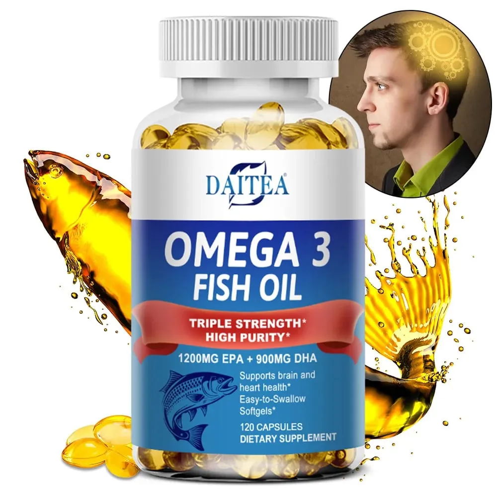 Omega 3 Fish Oil - for Nervous System Skin and Hair Health Antioxidants - Easy To Swallow — image 2