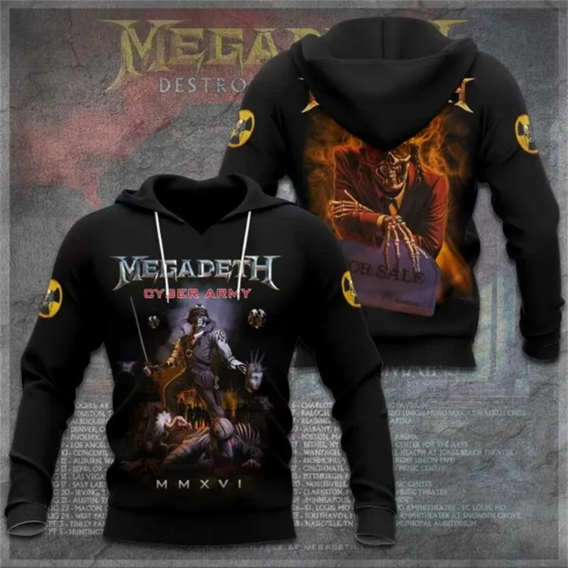 Rock Band Megadeth 3D Print Hoodies Men Women Fashion Retro Y2K Graphic Hoodie Sweatshirt Mens Clothing Men Tracksuit Gift Fan — image 8