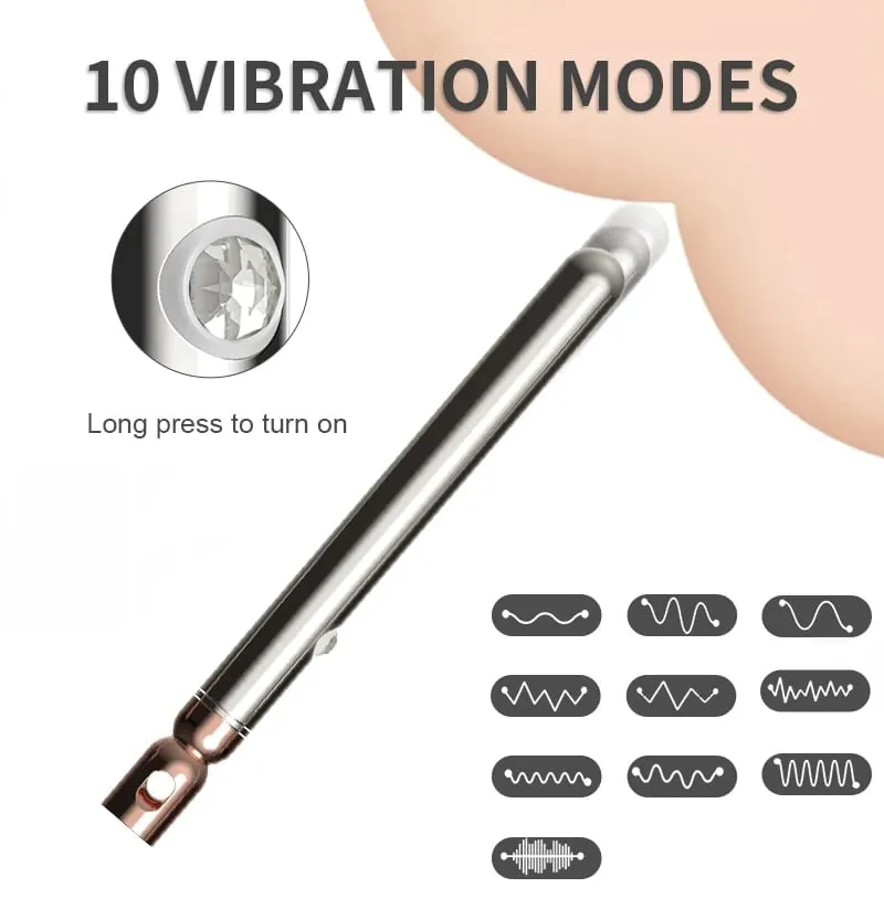 Necklace Bullet Vibrators Rechargeable Portable Stainless Steel Sliver Vibrating Pendant Massager Discreet Sex Toys For Women — image 3