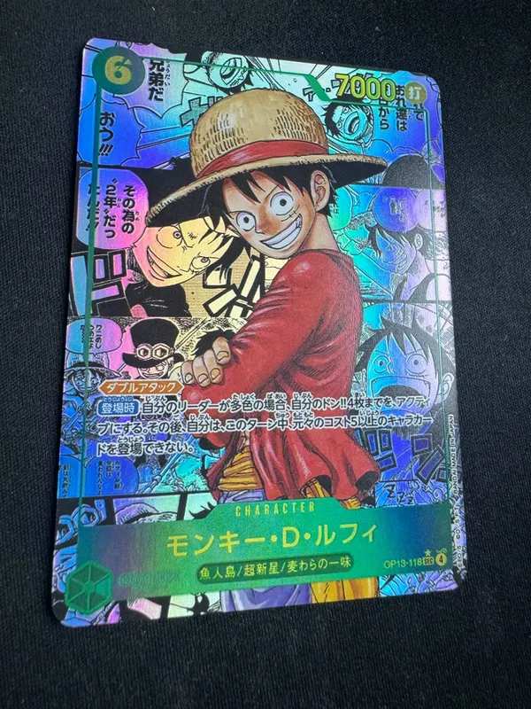 ONE PIECE Roronoa Zoro Monkey D. Luffy כרטיס אוסף תוצרת בית בגרסה יפנית אנגלית צעצועים מתנת יום הולדת לחג המולד — image 22