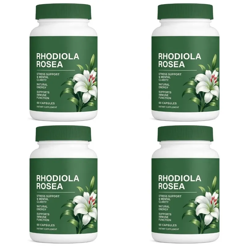Rhodiola Rosea Capsules 500mg Herbal Supplement for Daily Energy Balance Mental Focus Adaptogen Plant Extract 60 Capsules — image 10