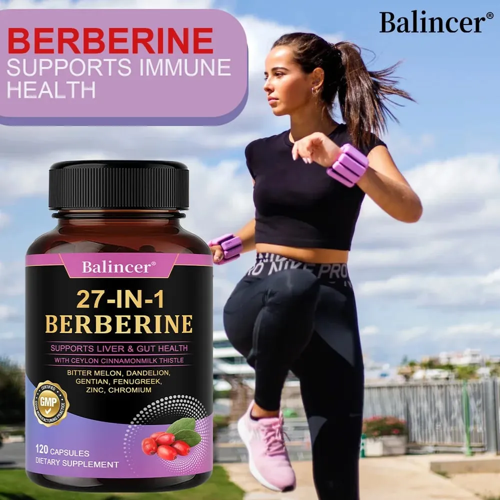 Suplemen Diet Berberin - dengan Metabolisme Kayu Manis Ceylon Manajemen Berat Badan yang Sehat Sistem Kekebalan Tubuh Kesehatan Peredaran Darah — image 2