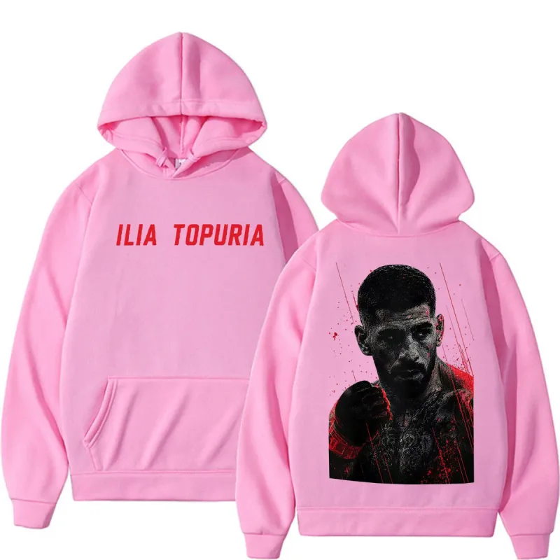 Ilia Topuria El Matador Vintage Graphic Hoodies Men's Clothing Violence Aesthetic Sweatshirts Casual Fleece Pullovers Streetwear — image 11