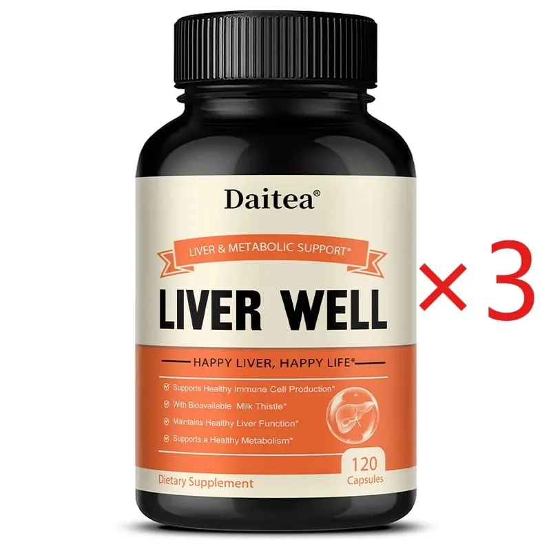 Milk Thistle Capsules - for Health Boosts Liver Detox Antioxidants for Skin and Digestive Liver Health