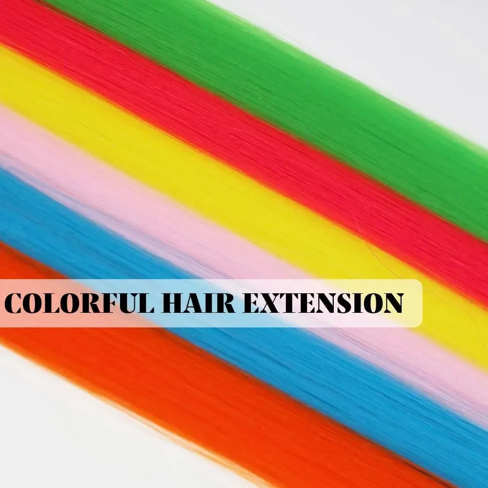 70roots 16inch I-tip Fusion Candy Colors colorful Synthetic Hair Extensions with crochet hook and ring Y2K style — image 4