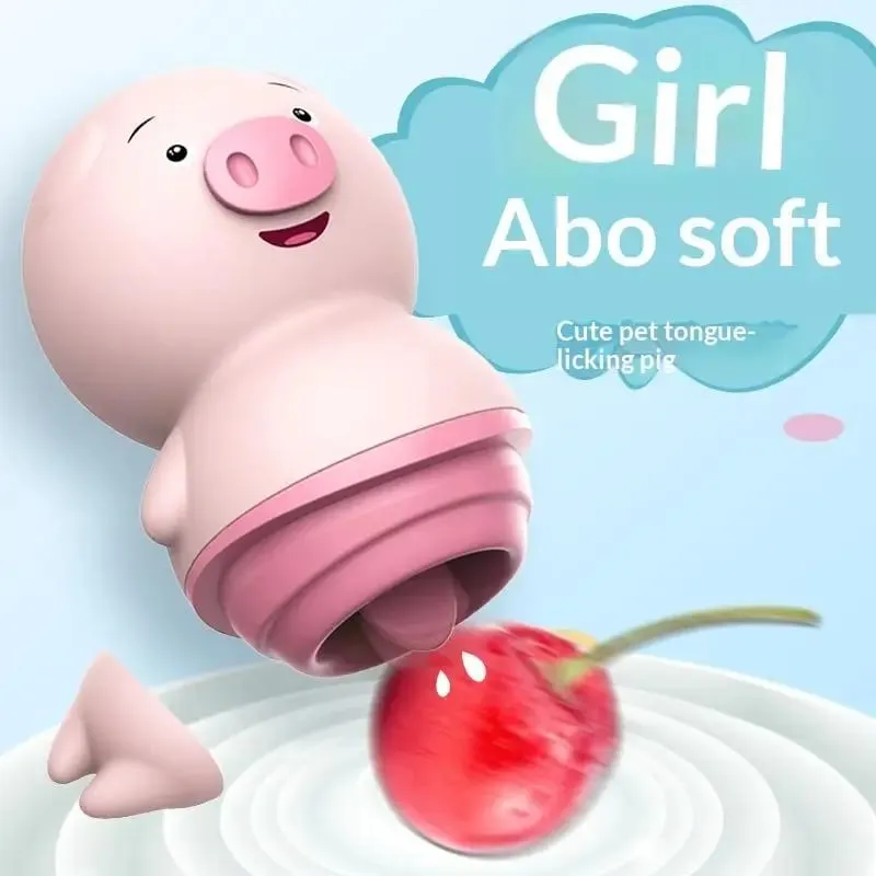 For Women 6 Modes Cute Sexy Pig Sex Toys Clit Stimulator G-Spot Nipple Female Masturbator Couples Toys Tongue Licking Vibrator — image 2