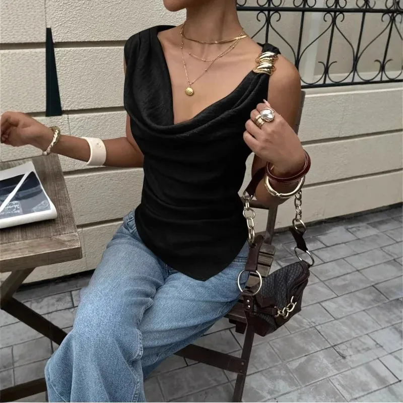 2026 New Women's Summer Tank Top with Metallic Accents — image 7