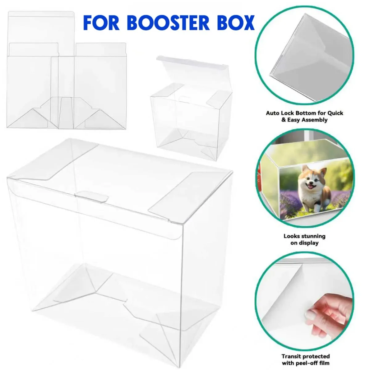 5/10pcs Clear PET Booster Box Protector Case for PTCG TCG Cards Scratch-Resistant Display Storage Shell for Trading Cards — image 4