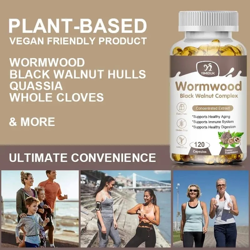 High Potency Parasite Cleanse Capsules Wormwood Black Walnut Supports Intestinal Cleansing Detox & Gut Health for Adults