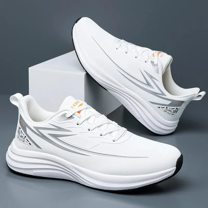Men Waterproof Leather Running Shoes Lightweight Non‑Slip Casual Sports Shoes Daily Walking Sneakers Male Gym Athletic Trainers — image 3