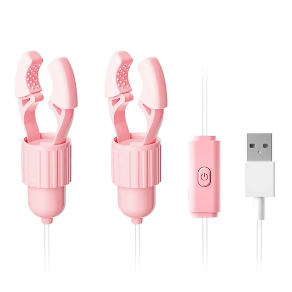 Nipple Clamps Vibrator Breast Massage Tongue Licking Sucking Vibrating Clit Stimulator Female Maturbator Adult Sex Toy For Women — image 1