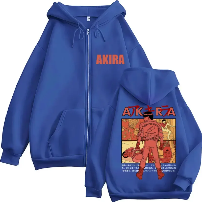 Japanese Anime Neo Tokyo Akira Zipper Hoodies Manga Movie Science Fiction Shotaro Kaneda Cardigan Sweatshirt Loose Fleece Coats — image 13