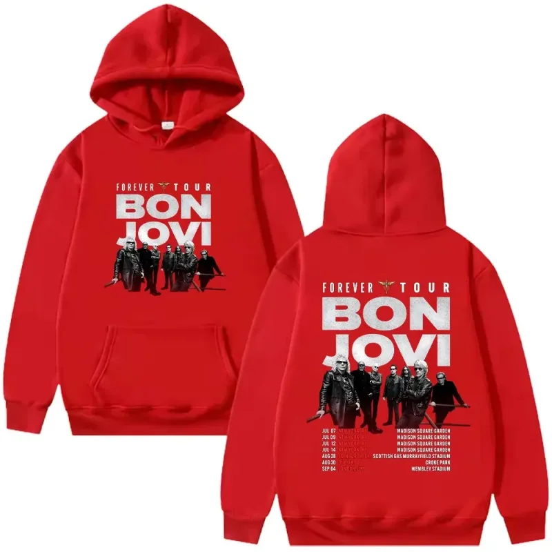Bon Jovi Band Hoodies Bon Jovi Forever Tour Graphic Hoody Men Women Oversized Y2k Pullovers Fleece Warm Female Male Hoody Coats — image 21